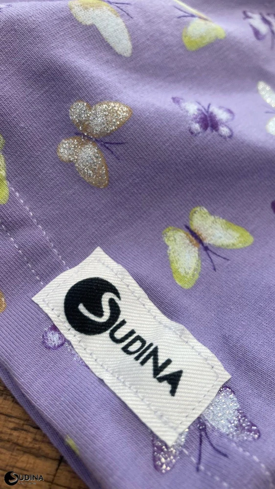 Dívčí sukně s třpytivými motýlky 140-152