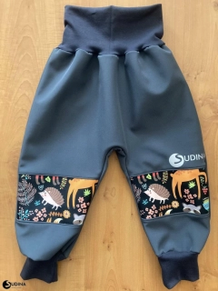 Softshellové kalhoty rostoucí 86-98